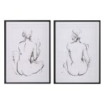 Set due quadri nudo stampati