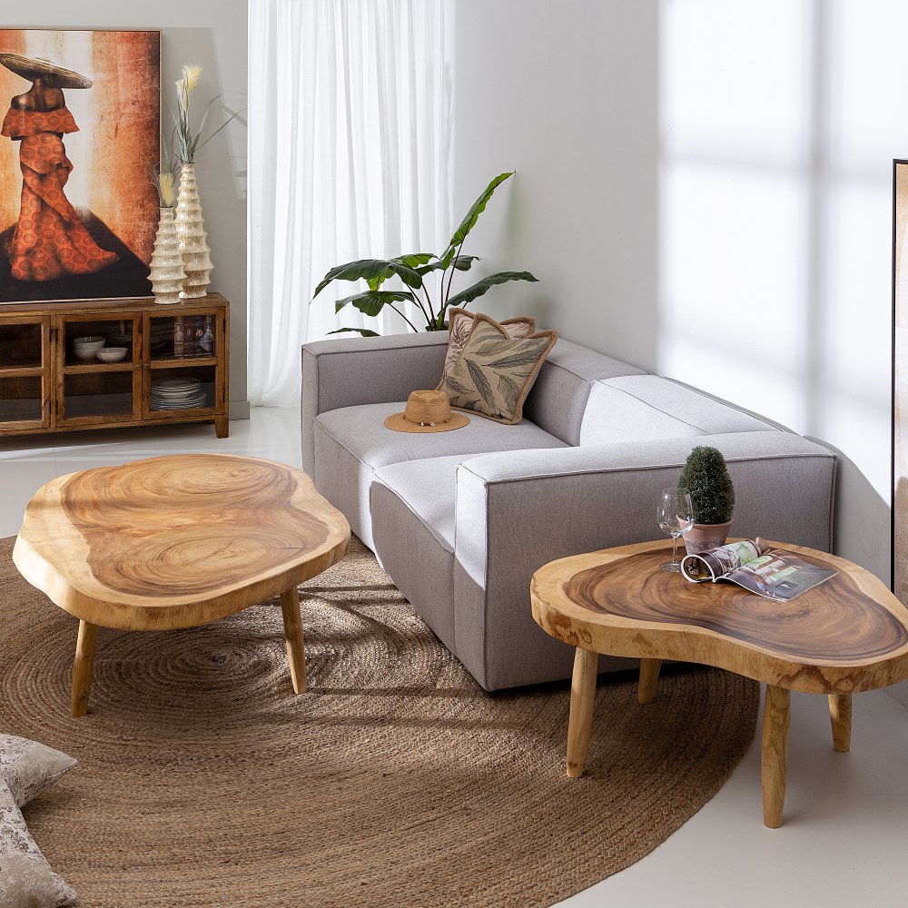 Tavolino naturale tronco legno massello – Shako Home