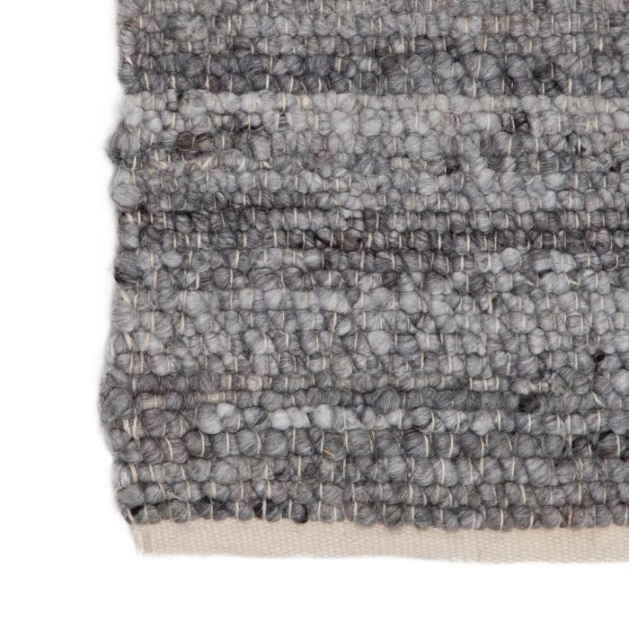 Tappeto in tessuto grigio chiaro cm 80