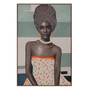 Quadro etnico figura donna africana