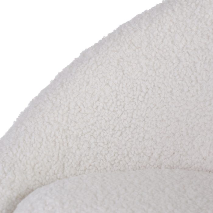 Poltrona morbida in tessuto bianca