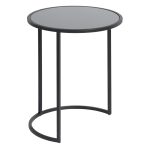 Set due tavolini tondi incastro alluminio nero