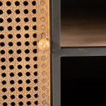 Porta tv industriale nero in legno