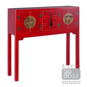 Armadio cinese in legno rosso