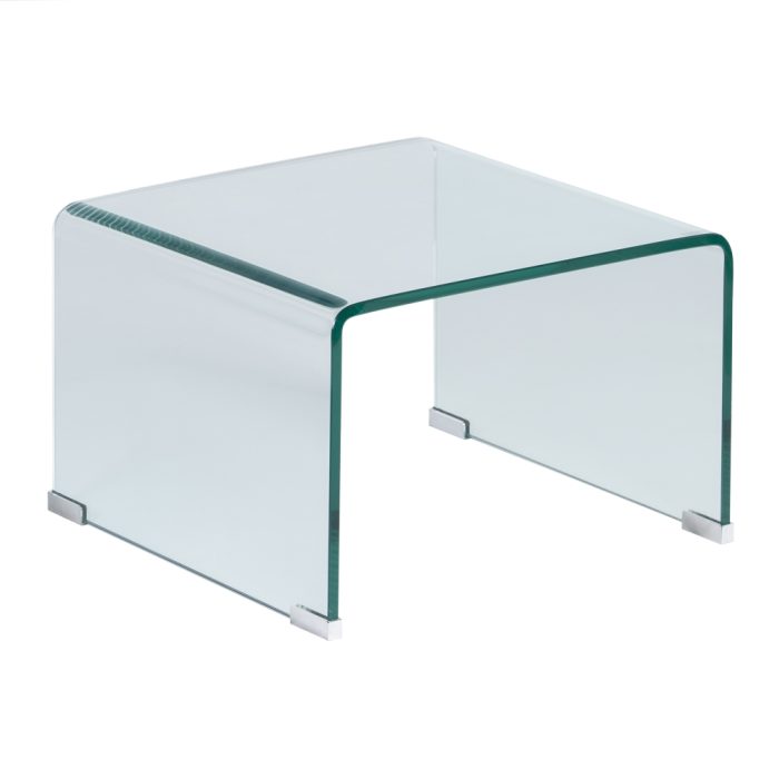 Set due tavolini cristallo trasparente