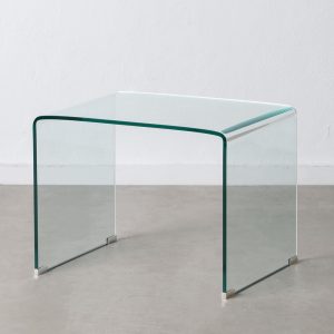 Tavolo basso in cristallo trasparente