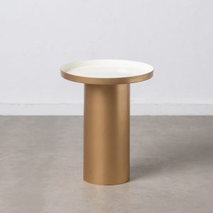 Set due tavolini color crema e ferro