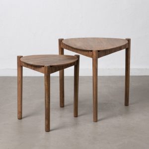Set due tavolini rustici in legno