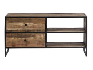 Porta tv vintage industrial legno acacia