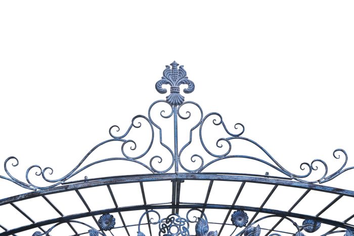 Gazebo copertura rettangolare ferro blu anticato