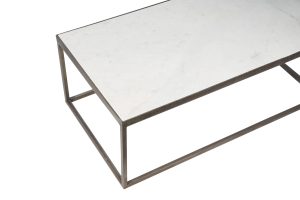 Tavolino basso rettangolare marmo