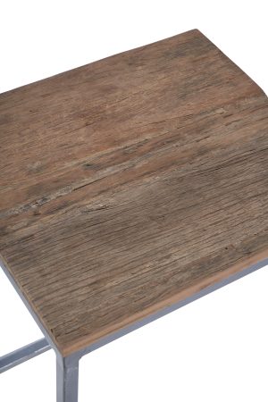 Tavolino da divano in legno e metallo