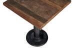 Tavolino alto in legno base metallo