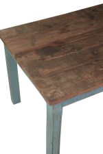 Tavolo rustico legno azzurro