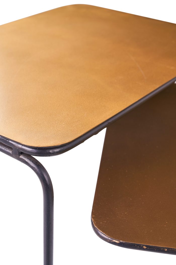 Set due tavolini in ferro bicolore