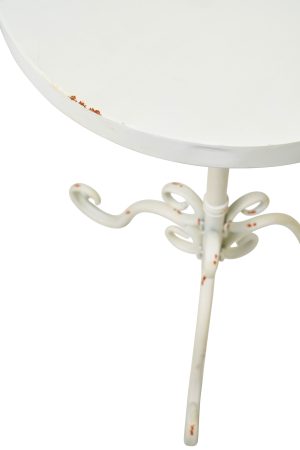 Tavolino provenzale ferro battuto bianco