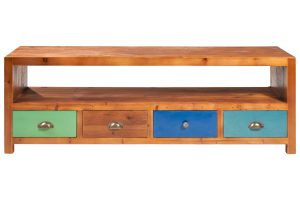 Porta tv in legno di abete multicolor