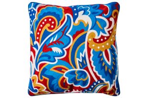 EMBROIDERY – CUSCINO FOLIAGE BLUE RED