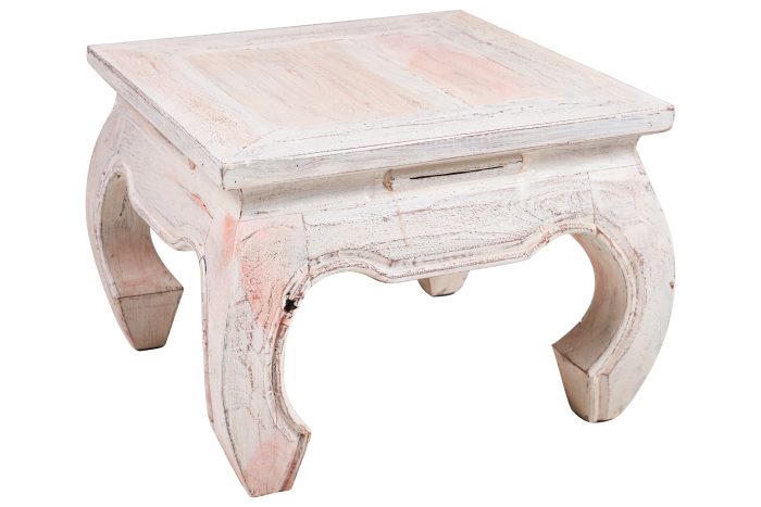 Tavolino opium in legno decapato