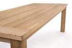 Tavolo in legno massiccio di teak colore naturale