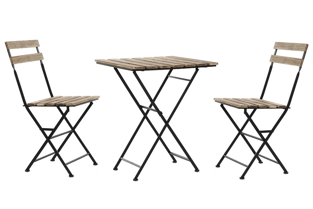 Set Tavolo con 2 sedie bar bistrot stile industrial