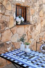 Tavolo da giardino ferro con maioliche 6 posti