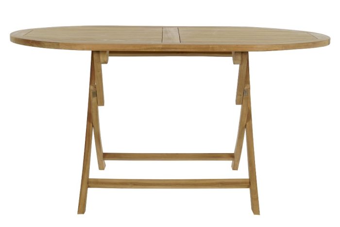 Tavolo pieghevole legno teak con 4 sedie da giardino